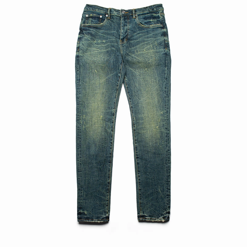 Festival Air Relaxed Style Purple Brand Dirty Patina Low Rise Skinny Jean - Dark Indigo