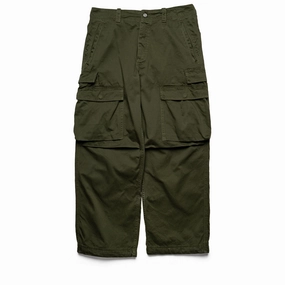 Purple Brand Double Pocket Cargo Pant - Green Art Core MultiPurposePockets
