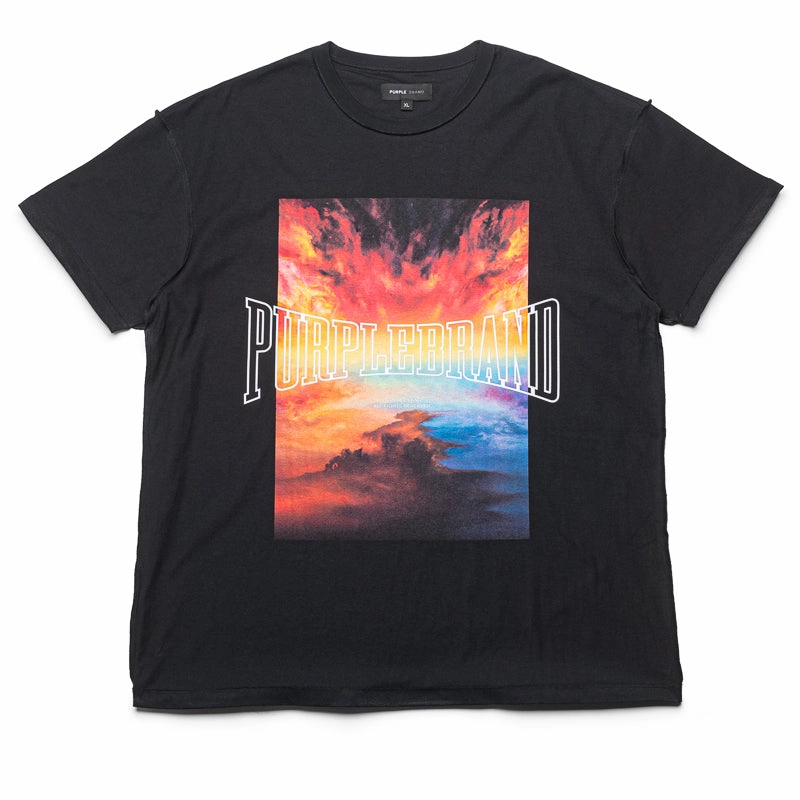 Purple Brand Fire In The Sky Tee - Black Smart Casual