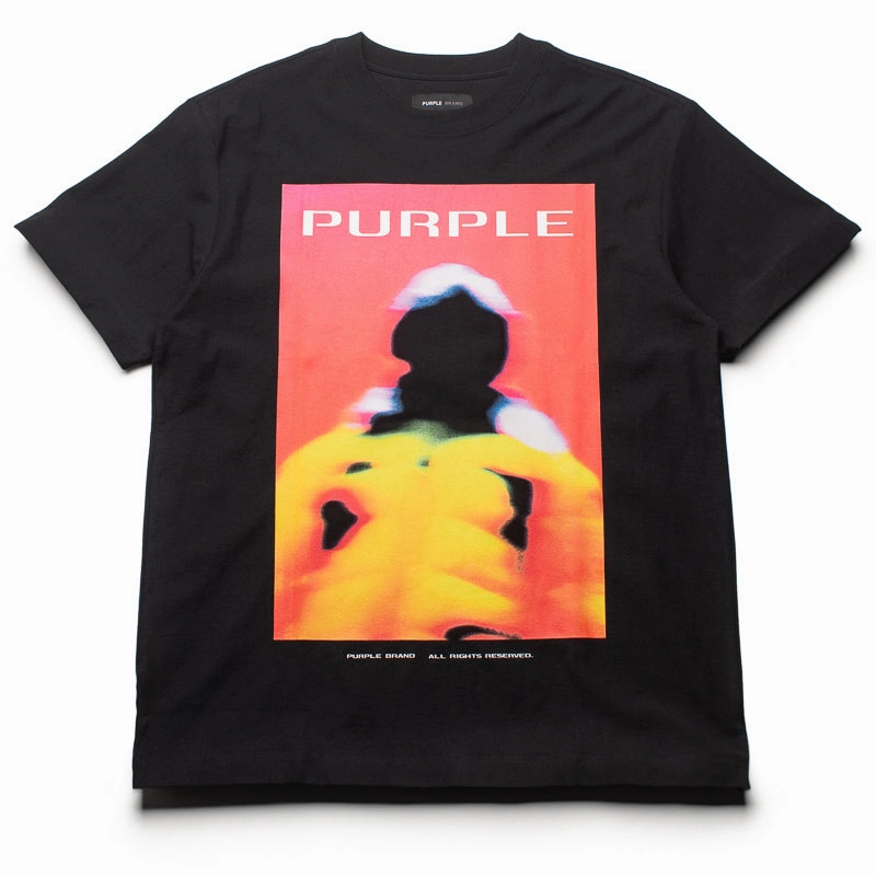 Purple Brand Focus Tee - Black Soft Motion UltraSoftFinish