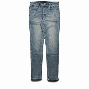 Ice Fit Simple Dress Purple Brand Low Rise Skinny Leg Color Weft Buckshot Jean - Mid Indigo