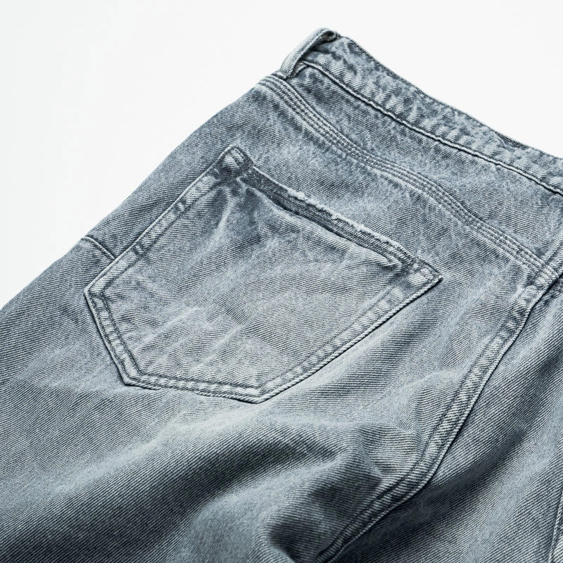 River Core Green Fit Purple Brand Mid Rise Slim Straight Faded New Jean - Slate Grey