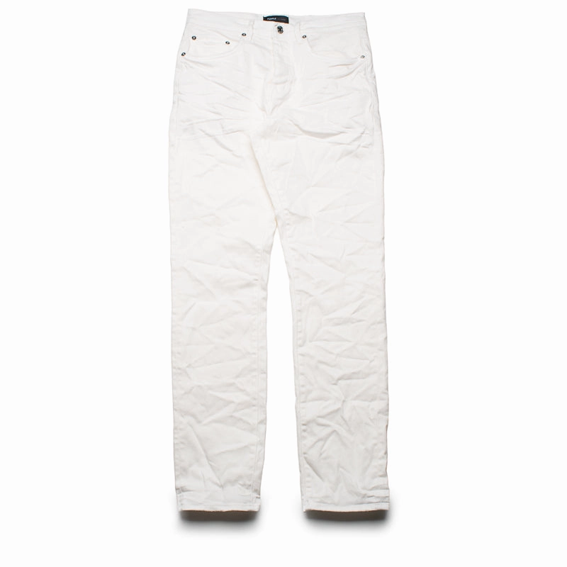 Purple Brand Mid Rise Slim Straight Leg Supernova Straight Jean - White TensionAdjustedWaistband Net Fit