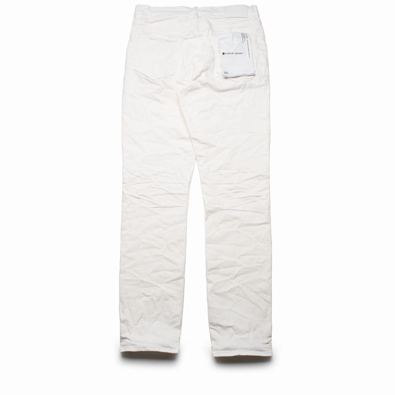 Easy Fashion Soft Fabric Purple Brand Mid Rise Slim Straight Leg Supernova Straight Jean - White