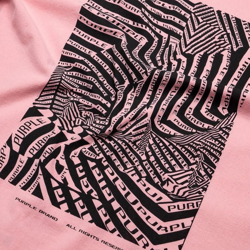 Ice Fit ShapeRetentionCloth Purple Brand OP-Art Tee - Pink