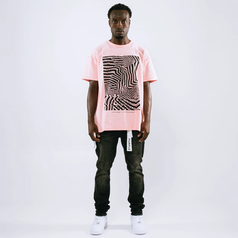 Modern Fashion Cozy Pajama Pants Purple Brand OP-Art Tee - Pink