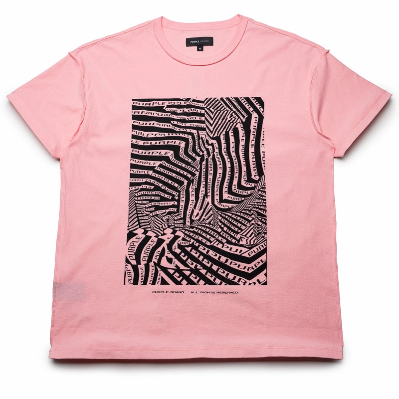 Purple Brand OP-Art Tee - Pink Reflective accents