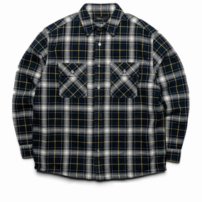 Purple Brand Plaid Flannel Shirt - Black Sky Cool