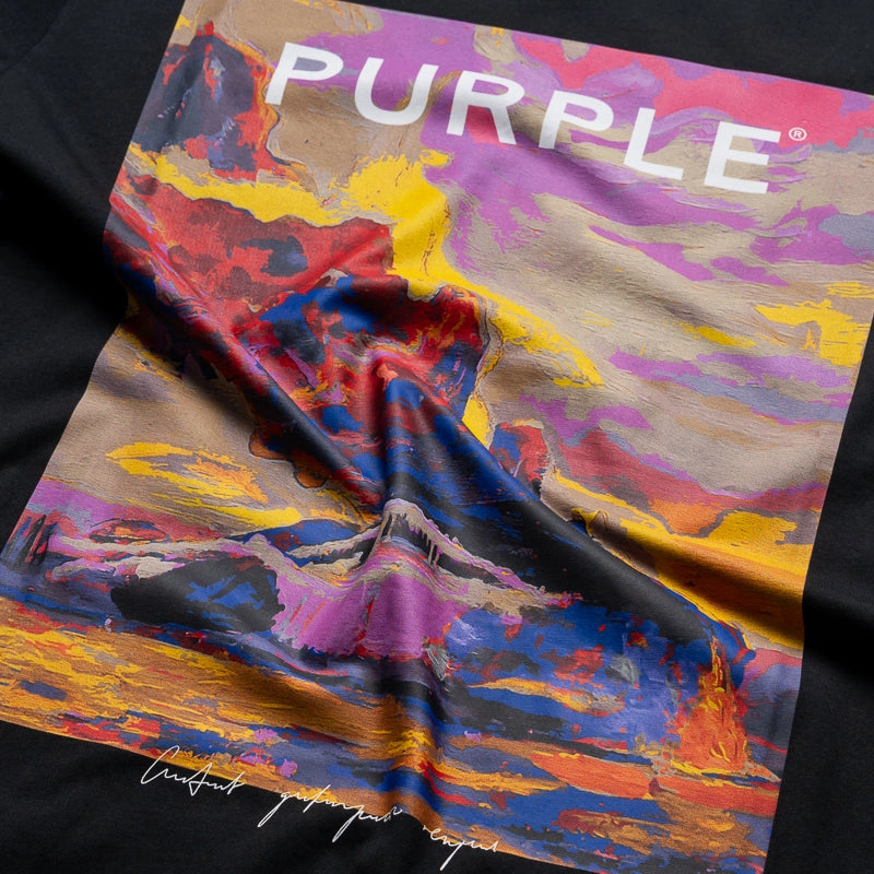 Purple Brand Vibrant Inferno Tee - Black WrinkleFree Fabric