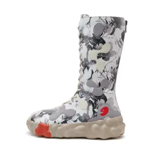 Lace-Up Closure Ready Use Ink Flowers 1 Figueras VI Women