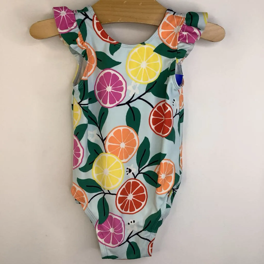 pack light Machine wash Size 18-24m (80): Hanna Andersson Light Blue Citrus Ruffle Tank 1pc Swimsuit