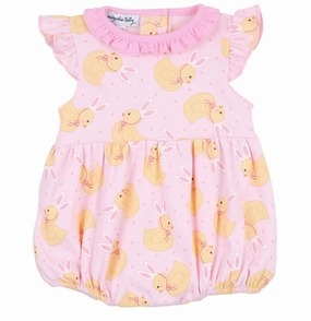 Pink Bunny Ears Printed Flutters Bubble Icon Fit