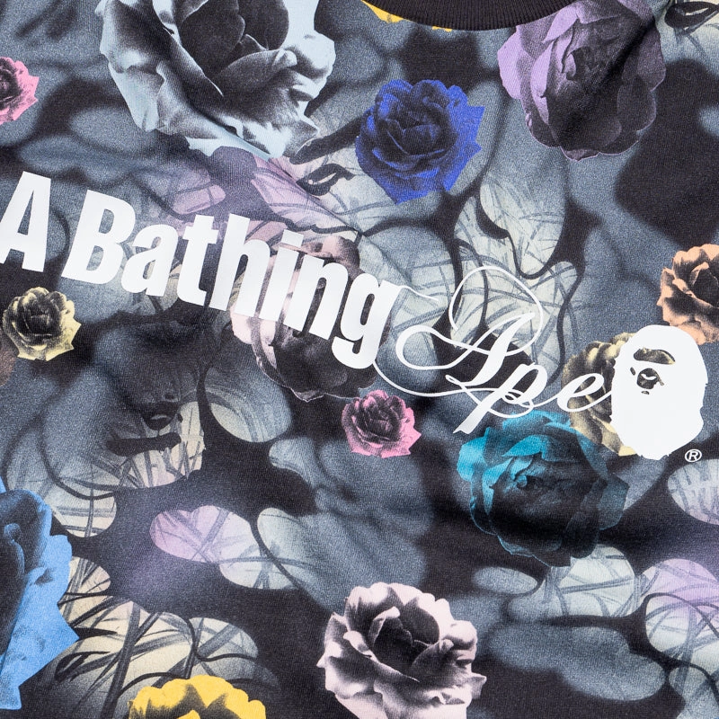 Antibacterial lining A Bathing Ape Floral Camo Logo Tee - Black
