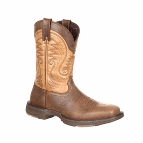 Durango Ultralite Men's Western Boots Ddb0109 In Vintage Brown Quick Drying Rough Trail Hiker Tough Build