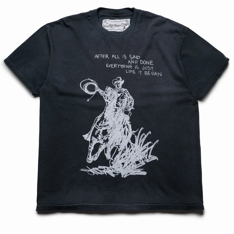 One Of These Days After All Is Said Tee - Sun Faded Black Functional Fit Trendy Cut