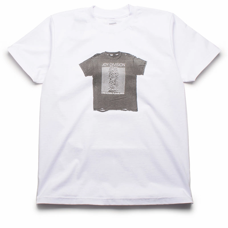 WrinkleResistant Fabric RollUp Sleeves Pleasures Broken In Tee - White