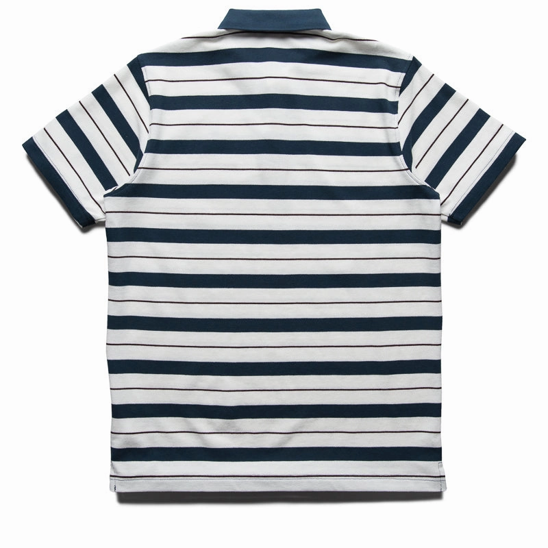 Quiet Golf x Puma Sunday Stripe Polo - Warm White Free Shape EasyCareMaterial