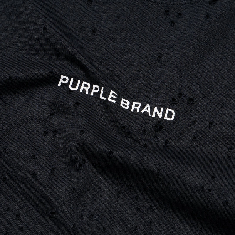 Purple Brand Trademark Tee - Black Layered Look