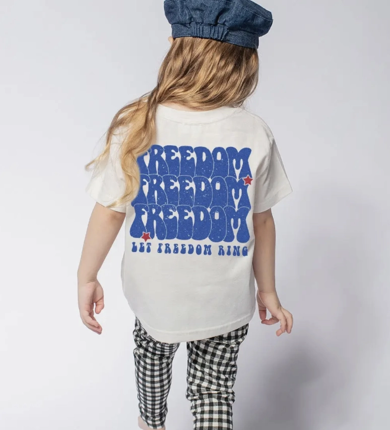 Kids Freedom Graphic Tees AdjustableWaist