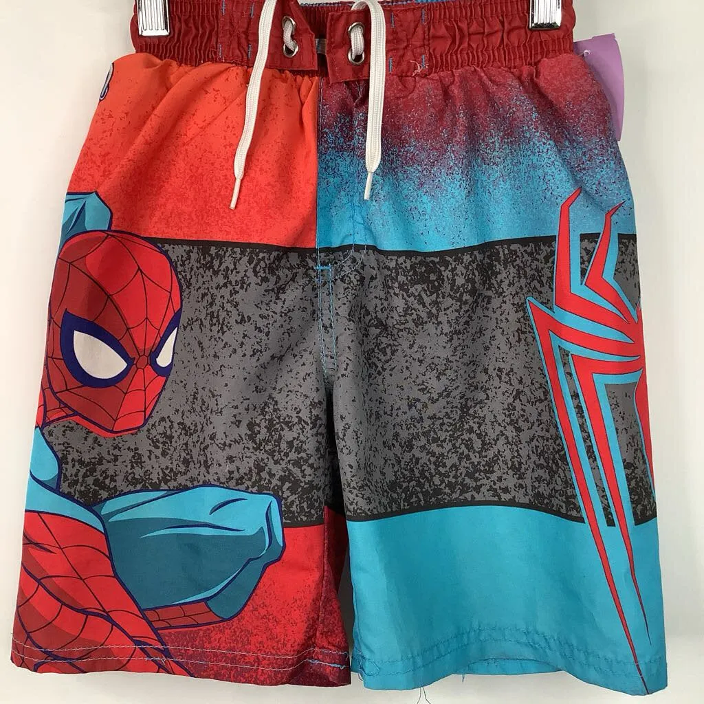 Size 5-6: Marvel Spider Man Print Swim Trunks Christmas outfits for children