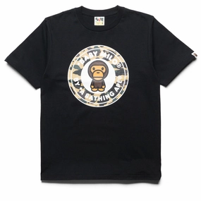 Icon Fit A Bathing Ape 1st Camo Milo Busy Works Tee - Black/Yellow