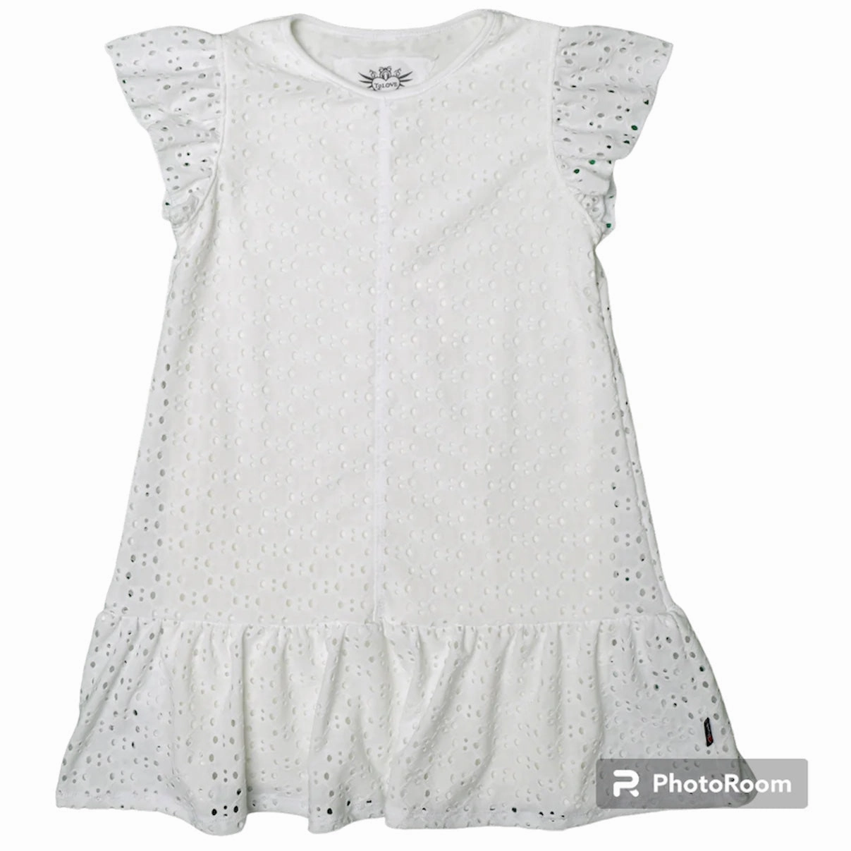 Ruffle Dress-Ivory MoistureWickingMaterial Carry Ease
