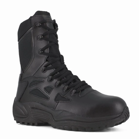 performance trail sneakers Reebok 8" Stealth Tactical Boot With Side Zipper Women's Composite Toe Rb874 In Black