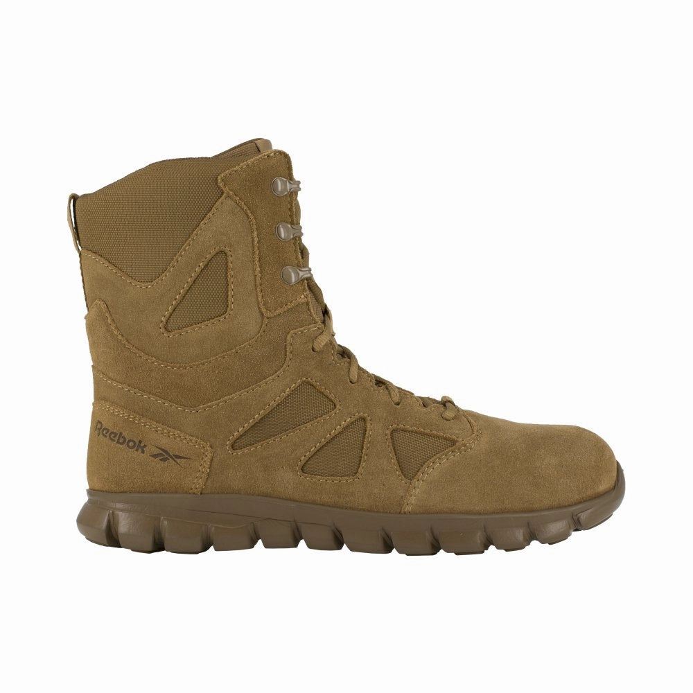 Enhanced Durability Arch Support Tech Reebok 8" Tactical Boot With Side Zipper Men's Composite Toe Rb8809 In Coyote