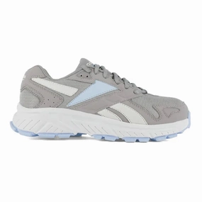 Reebok Hyperium Work Women's Steel Toe EH Athletic Shoe in Grey Powder Blue RB362 Waterproof Layer Footwear Oil resistant