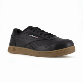 Workplace Ready Waterproof Traction Reebok Men's Club Memt Classic Work Sneaker Composite Toe Rb4154 In Black And Gum