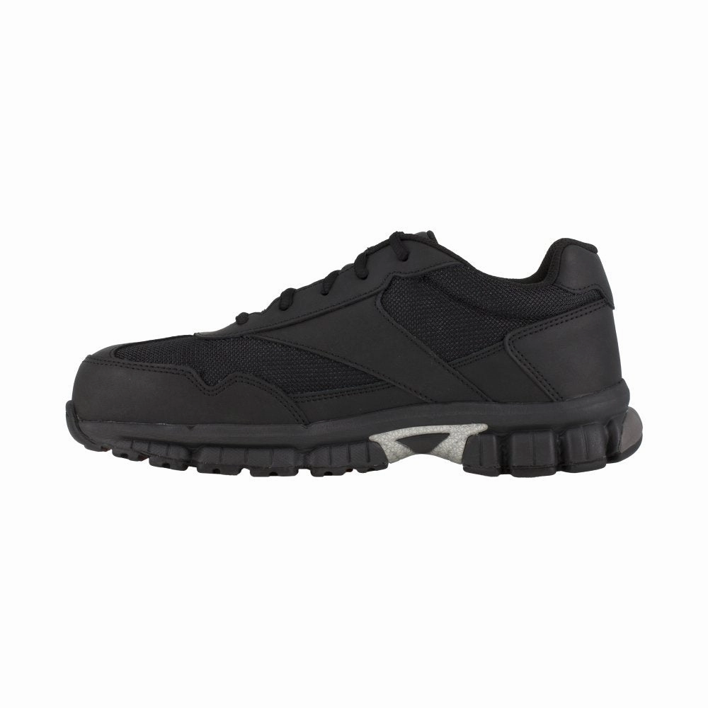 Midfoot Shank Reinforcement icy terrain sneakers Reebok Men's Performance Ketia Work Cross Trainer Composite Toe Rb4895 In Black With Silver Trim