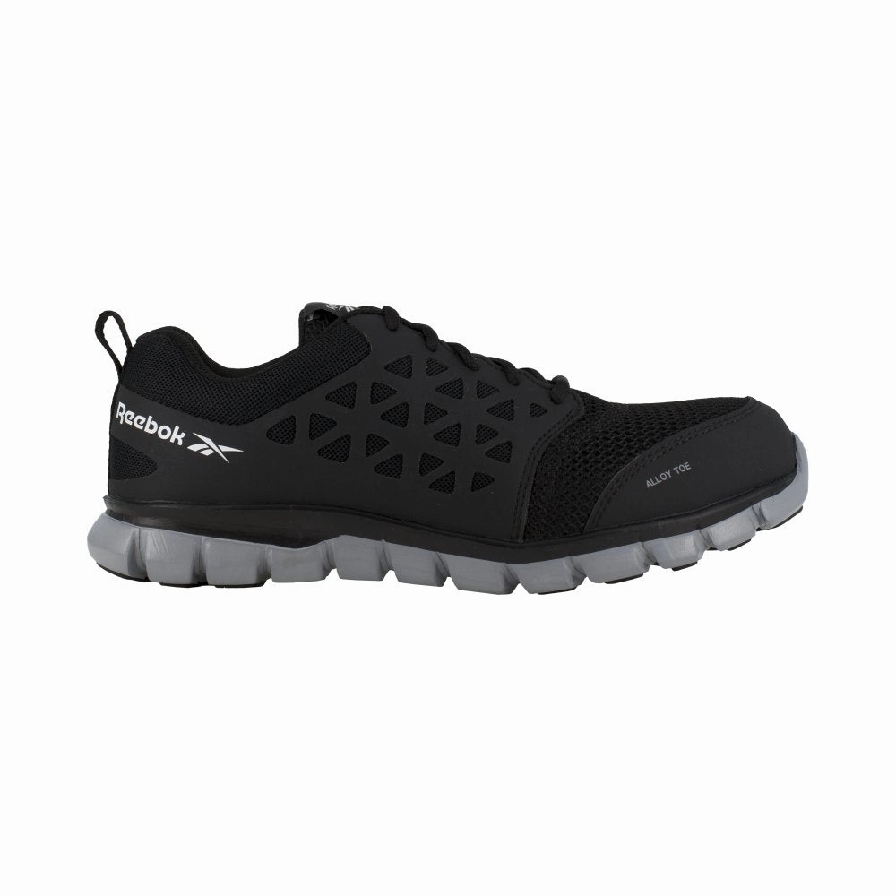 Reebok Sublite Cushion Athletic Work Shoe Women's Alloy Toe Rb041 In Black Durable Coverage Power Protection