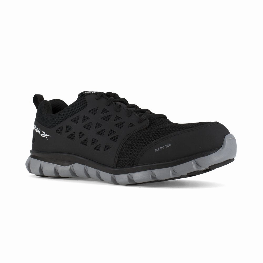 Industry Quality Long-Lasting Fit Reebok Sublite Cushion Athletic Work Shoe Women's Alloy Toe Rb041 In Black