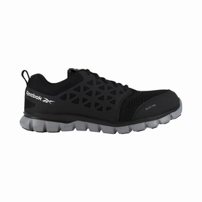Reebok Sublite Cushion Athletic Work Shoe Women's Alloy Toe Rb041 In Black Durable Coverage Power Protection