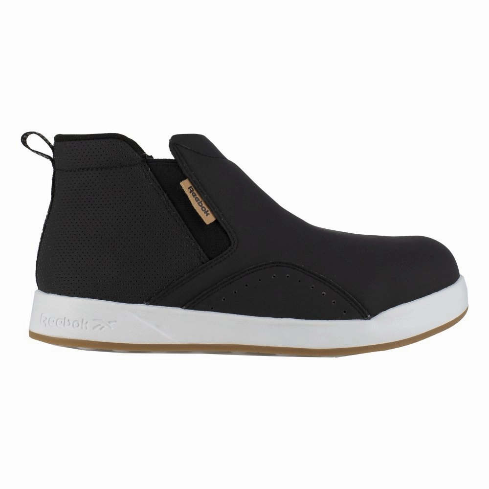 comfort features Anti Wear Footwear Reebok Women's Ever Road 3.0 Dmx High Top Work Slip-on Composite Toe Rb256 In Black And Grey