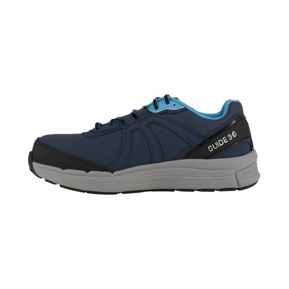 Reebok Women's Performance Guide Work Cross Trainer Steel Toe Rb354 In Navy And Light Blue Impact-resistant Cushioning