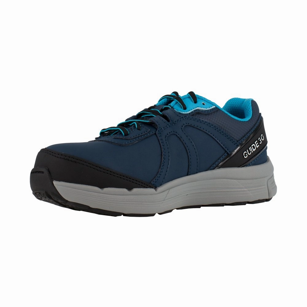 Heavy Grip Sole Gear Composite Toe Reebok Women's Performance Guide Work Cross Trainer Steel Toe Rb354 In Navy And Light Blue