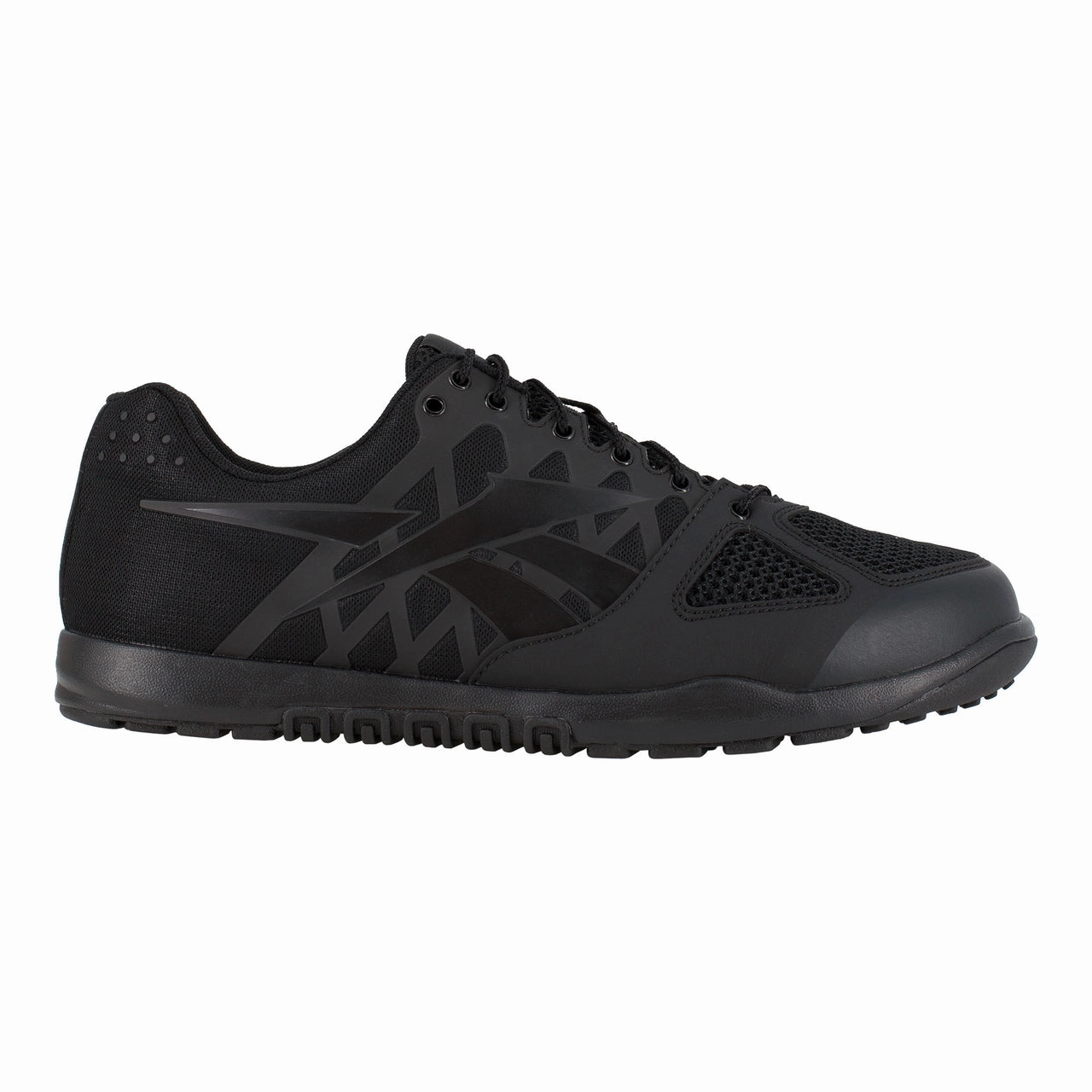 Reebok Work Nano Tactical RB7100 Men's Tactical Trainer in Black deep lug sneakers