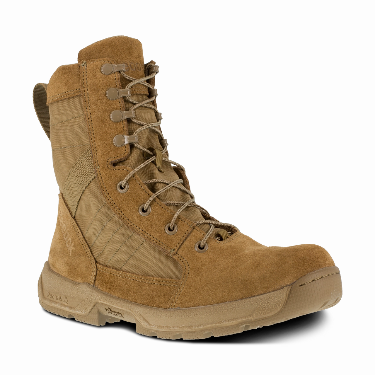 Wide Fit Option Reebok Work Strikepoint U.S. CM8940 Men's 8" Ultra-Light Performance Military Boot in Coyote