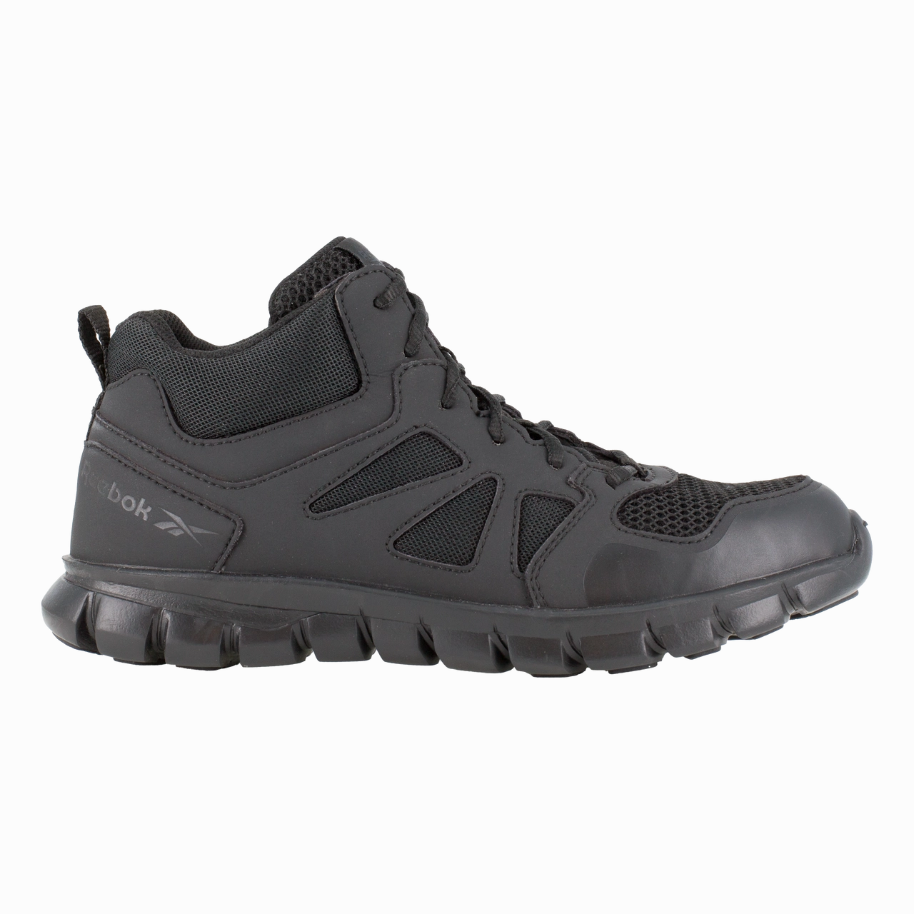 Reebok Work Sublite Cushion Tactical RB805 Women's Tactical Mid-Cut in Black resilient trail sneakers Grip Enhancement