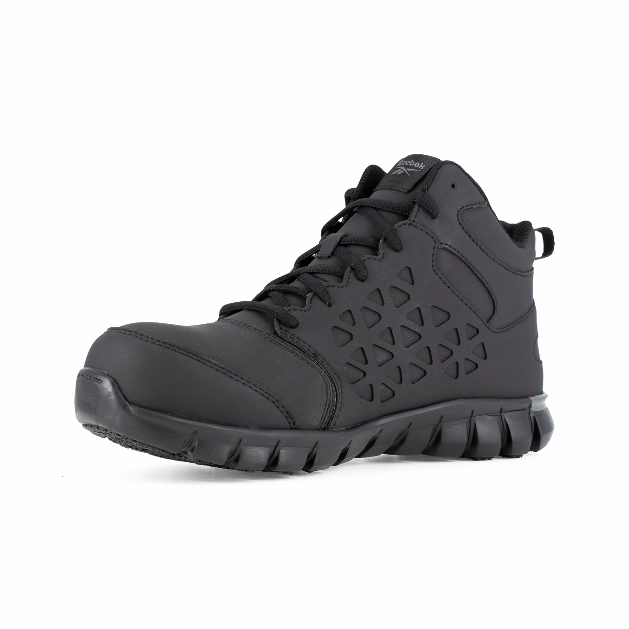 Reebok Work Sublite Cushion Work RB406 Women's Athletic Mid Cut in Black and Gray Waterproof Traction Comfortable Performance