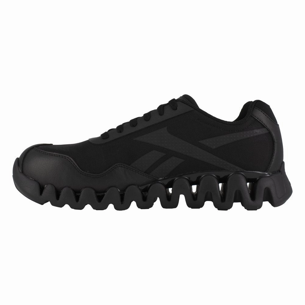 Tear Resistant Weave Reebok Zig Pulse Athletic Work Shoe Men's Composite Toe Rb3019 In Black