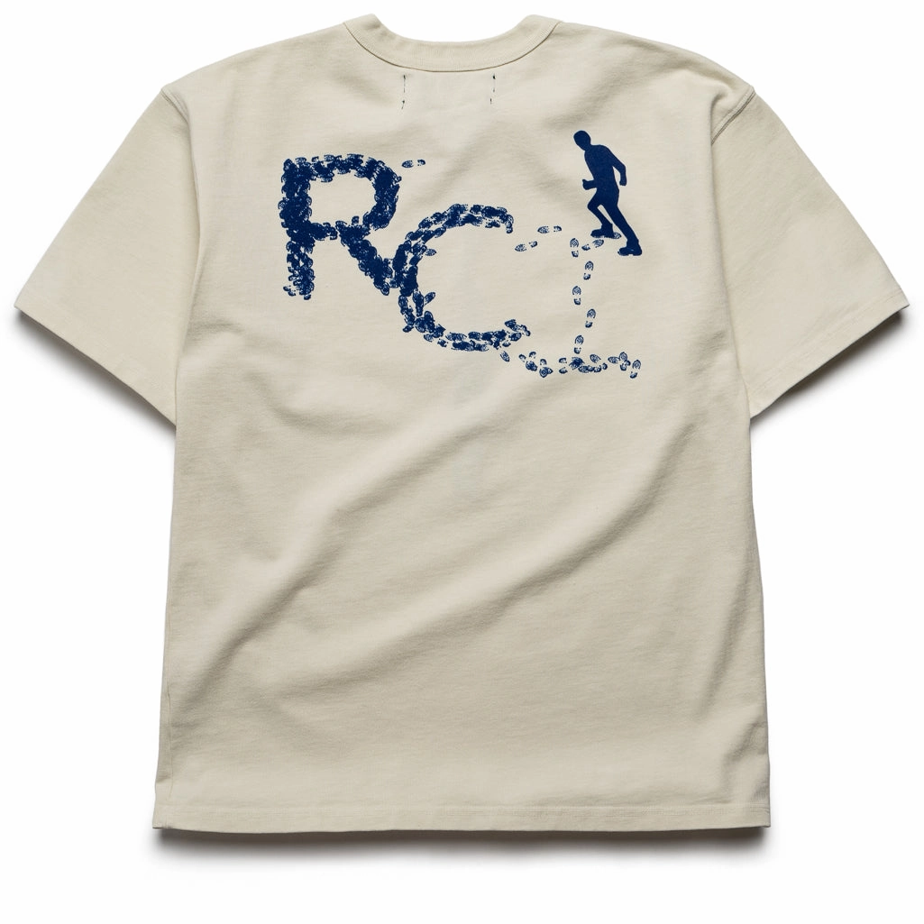 Yarn Dyed Fabric Reese Cooper Desire Paths Tee - Vintage White