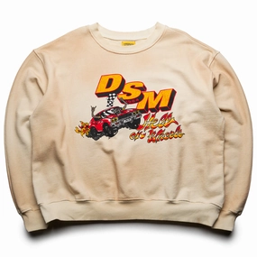 Screen Core Diet Starts Monday Hell On Wheels Sweatshirt - Antique White