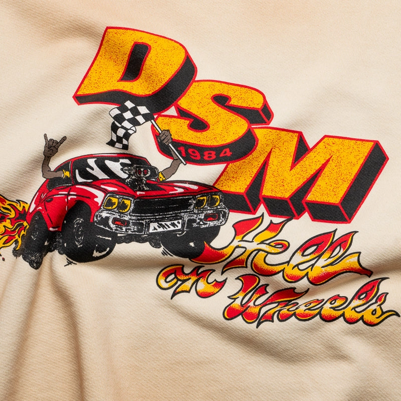 Diet Starts Monday Hell On Wheels Sweatshirt - Antique White Soft Core