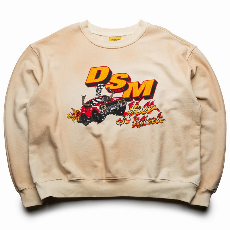 Screen Core Diet Starts Monday Hell On Wheels Sweatshirt - Antique White