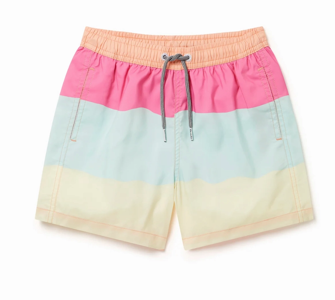 Ethical Mode FlatlockSeaming Refresher Stripe Kids Swim Shorts