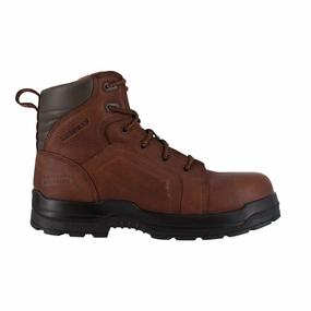 Rockport 6" Lace To Toe Waterproof Men's Composite Toe More Energy Work Boot Rk6640 In Brown Weather Ready Gear