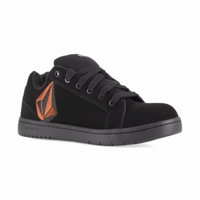 Work Ready Gear Volcom Men's Skate Inspired Composite Toe Work Shoe Stone Vm30471 In Black And Red