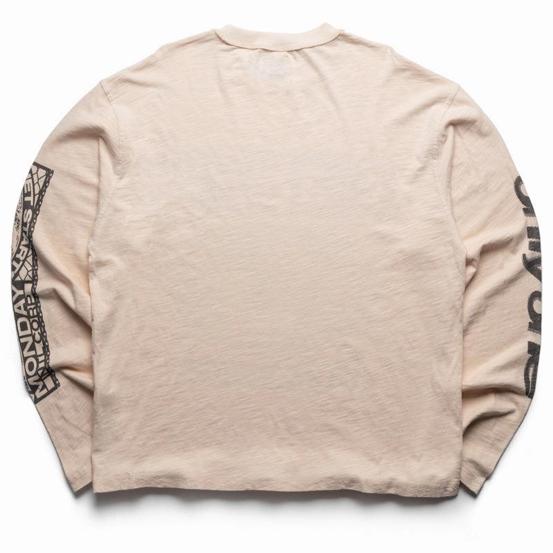 Diet Starts Monday Worldwide L/S Tee - Antique White AntiPillingFabric Spark Mood